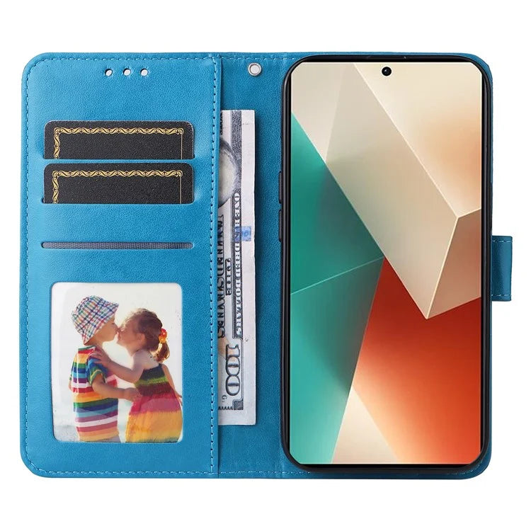 For Xiaomi Redmi Note 13 5G Case Sunflower Pattern Leather Phone Wallet Stand Cover