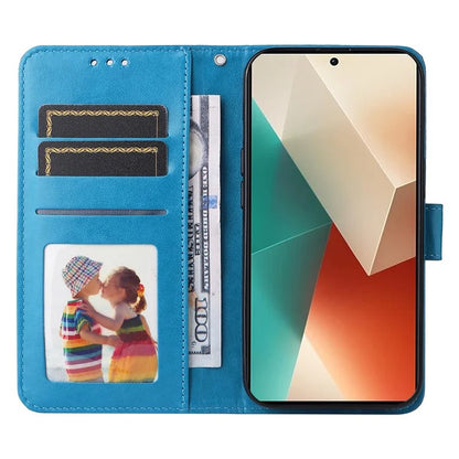For Xiaomi Redmi Note 13 5G Case Sunflower Pattern Leather Phone Wallet Stand Cover