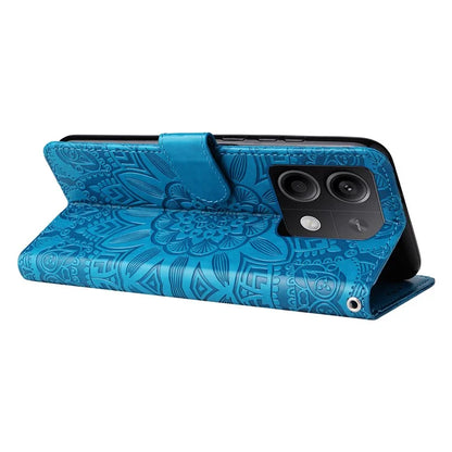 For Xiaomi Redmi Note 13 5G Case Sunflower Pattern Leather Phone Wallet Stand Cover