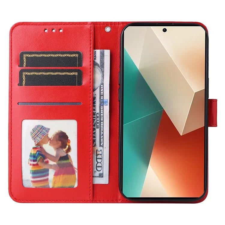 For Xiaomi Redmi Note 13 5G Case Sunflower Pattern Leather Phone Wallet Stand Cover