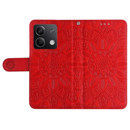 For Xiaomi Redmi Note 13 5G Case Sunflower Pattern Leather Phone Wallet Stand Cover