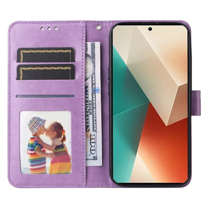 For Xiaomi Redmi Note 13 5G Case Sunflower Pattern Leather Phone Wallet Stand Cover