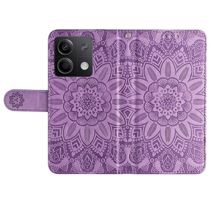 For Xiaomi Redmi Note 13 5G Case Sunflower Pattern Leather Phone Wallet Stand Cover