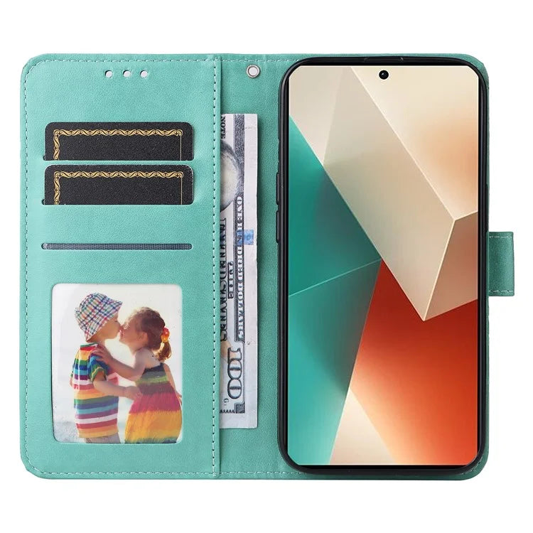 For Xiaomi Redmi Note 13 5G Case Sunflower Pattern Leather Phone Wallet Stand Cover