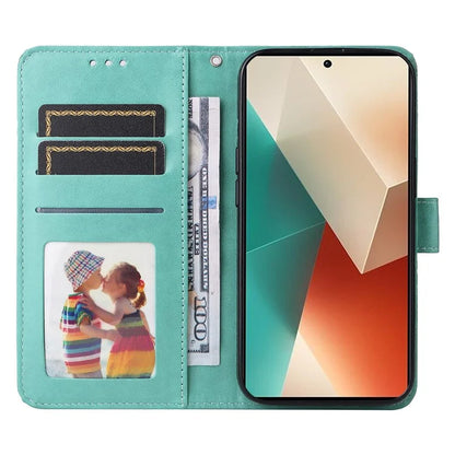For Xiaomi Redmi Note 13 5G Case Sunflower Pattern Leather Phone Wallet Stand Cover
