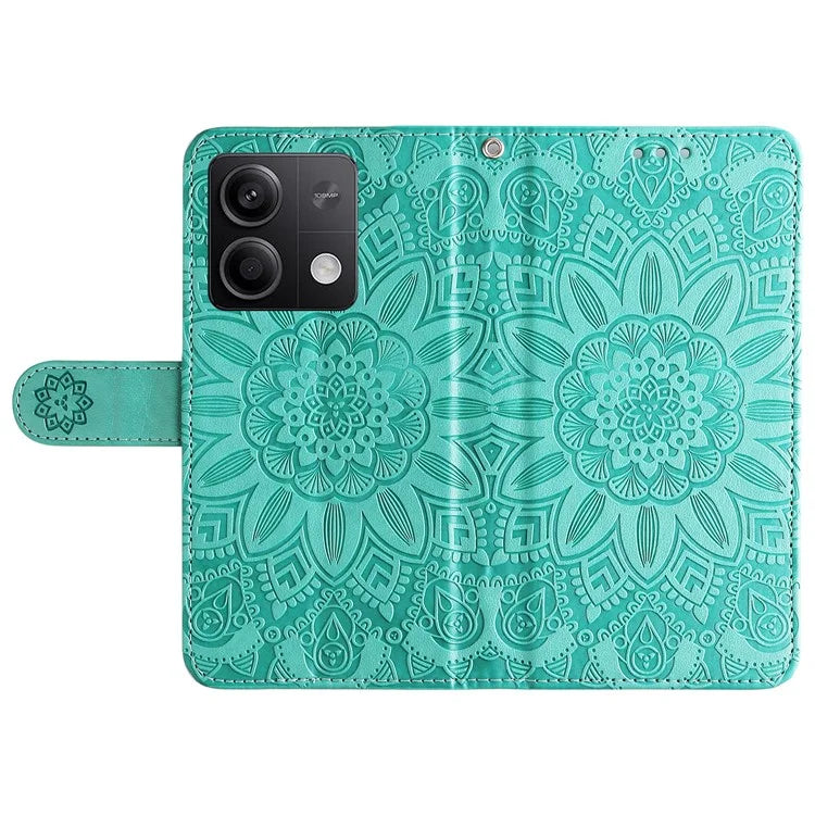 For Xiaomi Redmi Note 13 5G Case Sunflower Pattern Leather Phone Wallet Stand Cover
