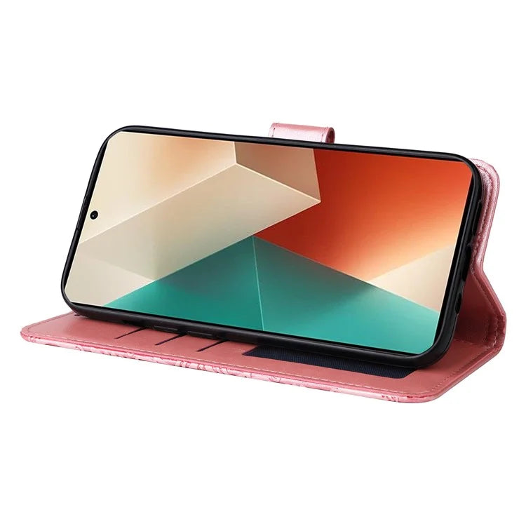 For Xiaomi Redmi Note 13 5G Case Sunflower Pattern Leather Phone Wallet Stand Cover