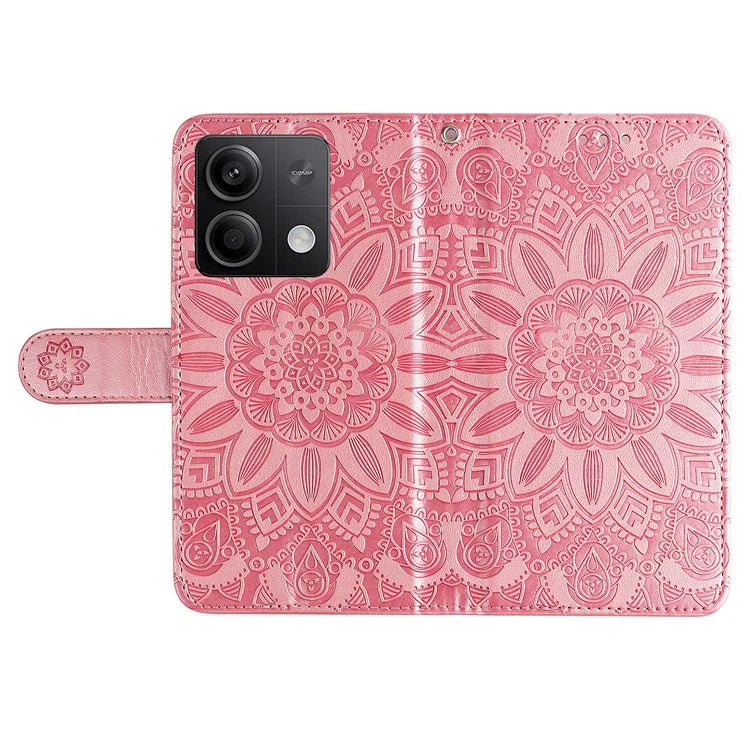 For Xiaomi Redmi Note 13 5G Case Sunflower Pattern Leather Phone Wallet Stand Cover
