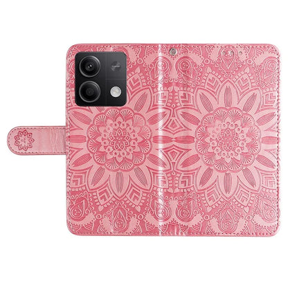 For Xiaomi Redmi Note 13 5G Case Sunflower Pattern Leather Phone Wallet Stand Cover