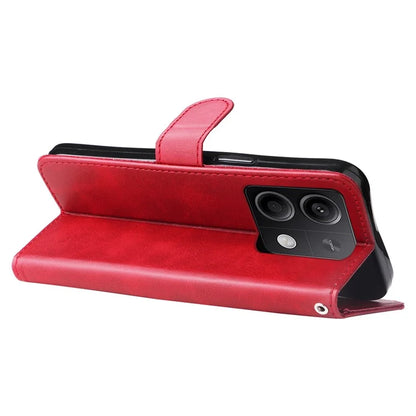 For Xiaomi Redmi Note 13 5G Leather Case Zipper Wallet Calf Texture Phone Stand Cover