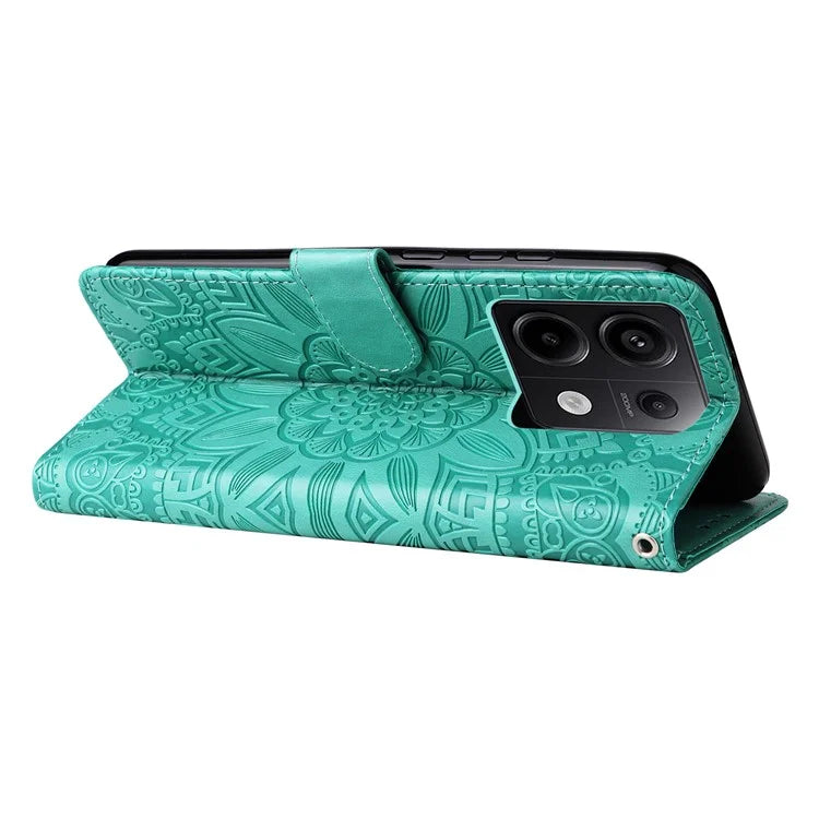 For Xiaomi Redmi Note 13 Pro 5G / Poco X6 5G Wallet Case with Strap Leather Phone Cover Stand