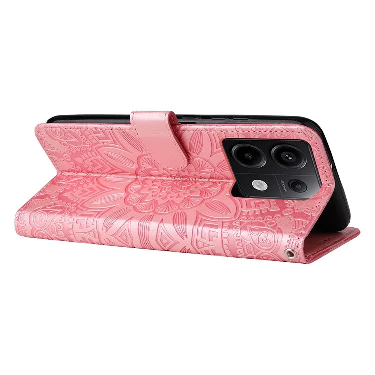 For Xiaomi Redmi Note 13 Pro 5G / Poco X6 5G Wallet Case with Strap Leather Phone Cover Stand