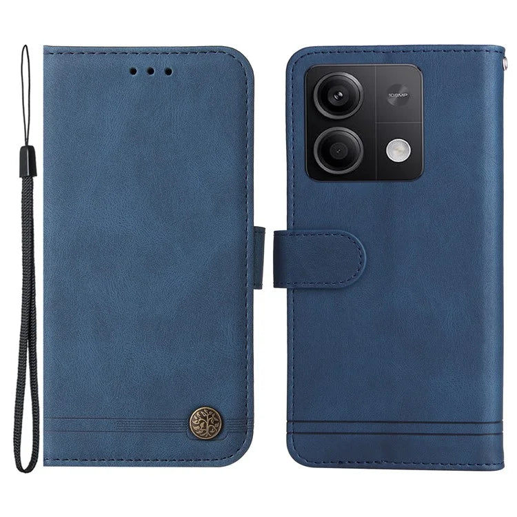 For Xiaomi Redmi Note 13 5G Case Skin-Feel Leather Phone Wallet Stand Cover