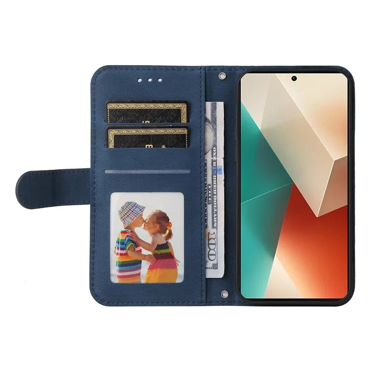 For Xiaomi Redmi Note 13 5G Case Skin-Feel Leather Phone Wallet Stand Cover