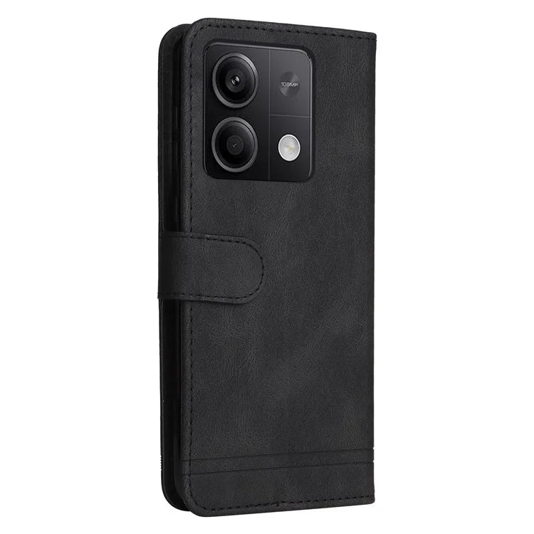 For Xiaomi Redmi Note 13 5G Case Skin-Feel Leather Phone Wallet Stand Cover