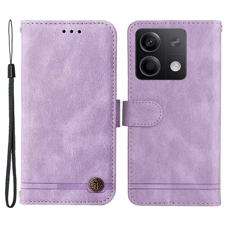 For Xiaomi Redmi Note 13 5G Case Skin-Feel Leather Phone Wallet Stand Cover