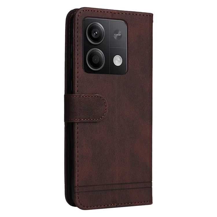 For Xiaomi Redmi Note 13 5G Case Skin-Feel Leather Phone Wallet Stand Cover
