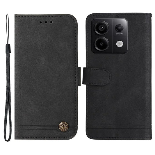 For Xiaomi Redmi Note 13 Pro 5G / Poco X6 5G Leather Case with Strap Phone Wallet Stand Cover