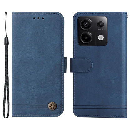 For Xiaomi Redmi Note 13 Pro 5G / Poco X6 5G Leather Case with Strap Phone Wallet Stand Cover