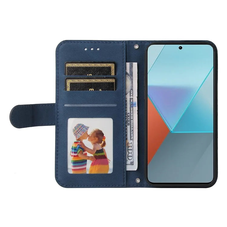 For Xiaomi Redmi Note 13 Pro 5G / Poco X6 5G Leather Case with Strap Phone Wallet Stand Cover
