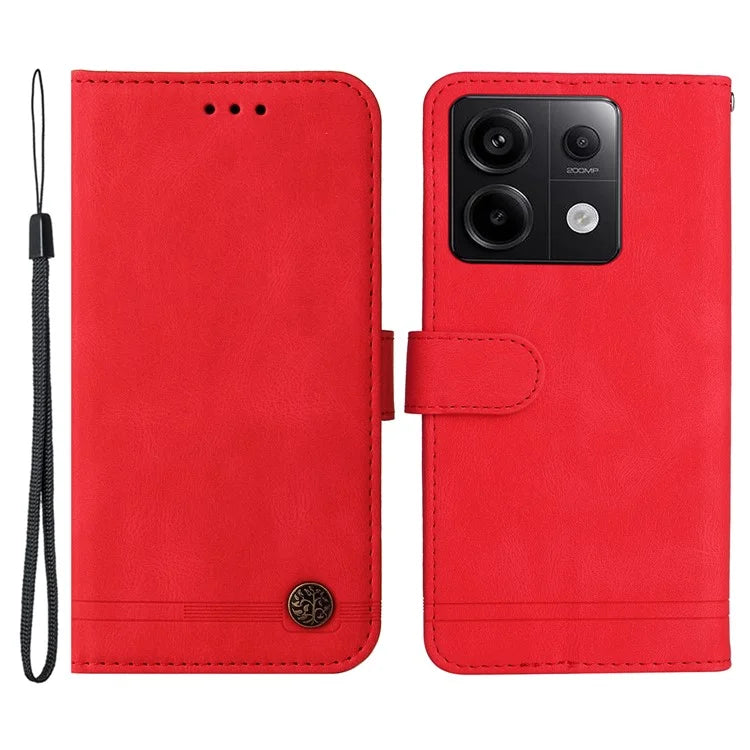 For Xiaomi Redmi Note 13 Pro 5G / Poco X6 5G Leather Case with Strap Phone Wallet Stand Cover