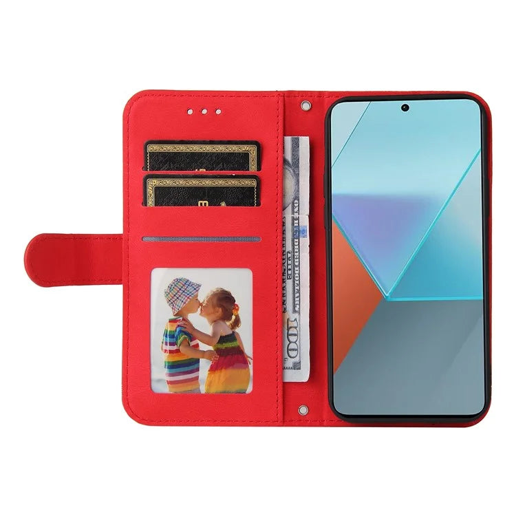 For Xiaomi Redmi Note 13 Pro 5G / Poco X6 5G Leather Case with Strap Phone Wallet Stand Cover