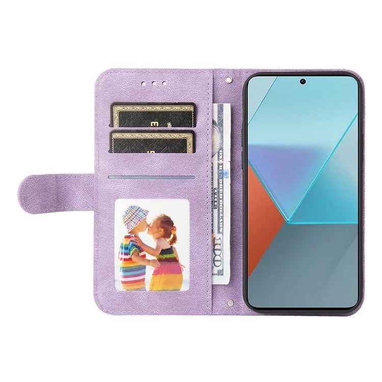 For Xiaomi Redmi Note 13 Pro 5G / Poco X6 5G Leather Case with Strap Phone Wallet Stand Cover