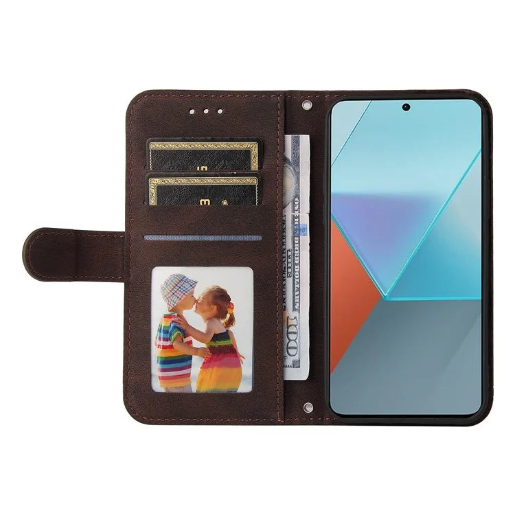 For Xiaomi Redmi Note 13 Pro 5G / Poco X6 5G Leather Case with Strap Phone Wallet Stand Cover