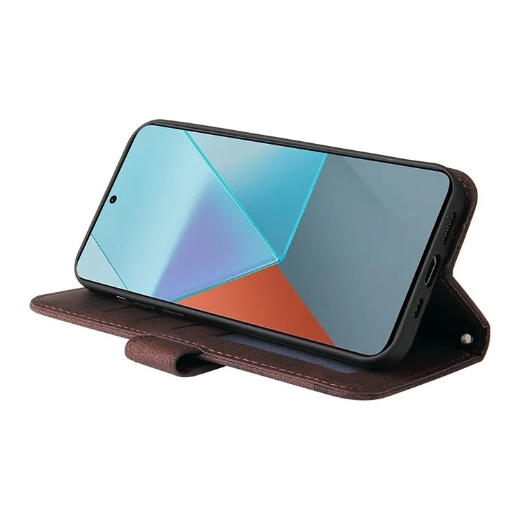 For Xiaomi Redmi Note 13 Pro 5G / Poco X6 5G Leather Case with Strap Phone Wallet Stand Cover