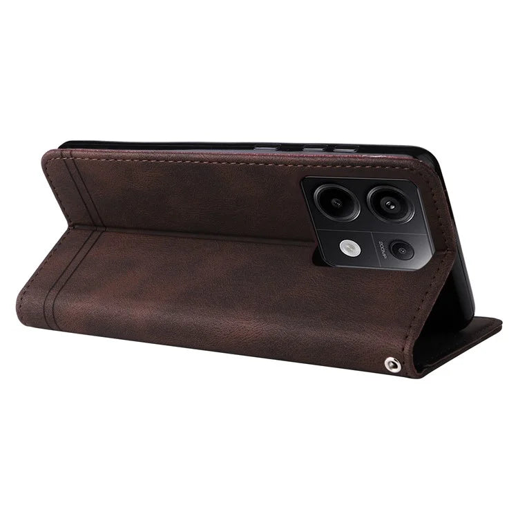 For Xiaomi Redmi Note 13 Pro 5G / Poco X6 5G Leather Case with Strap Phone Wallet Stand Cover