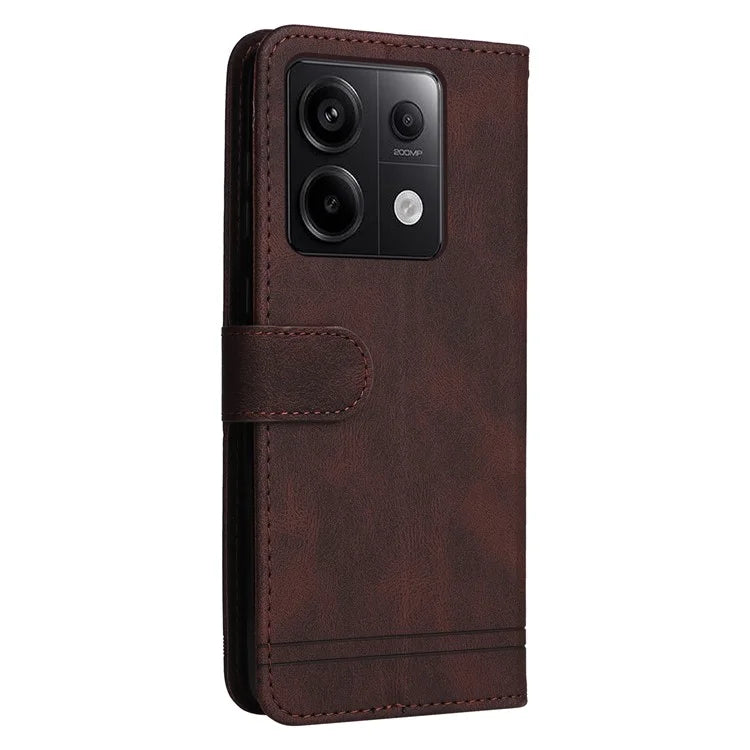 For Xiaomi Redmi Note 13 Pro 5G / Poco X6 5G Leather Case with Strap Phone Wallet Stand Cover
