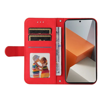 For Xiaomi Redmi Note 13 Pro+ 5G Wallet Case Skin-touch Leather Phone Cover with Strap