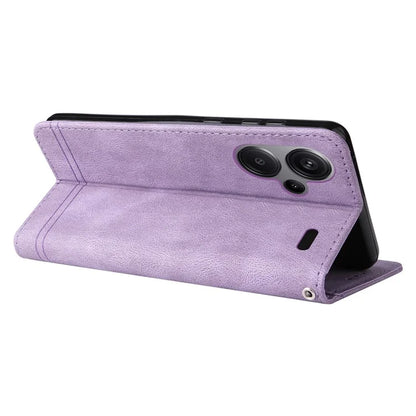 For Xiaomi Redmi Note 13 Pro+ 5G Wallet Case Skin-touch Leather Phone Cover with Strap