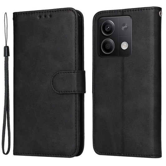 For Xiaomi Redmi Note 13 5G Case Stand Leather Phone Cover Wallet with Strap