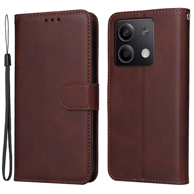 For Xiaomi Redmi Note 13 5G Case Stand Leather Phone Cover Wallet with Strap