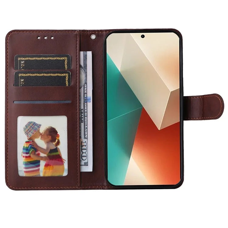 For Xiaomi Redmi Note 13 5G Case Stand Leather Phone Cover Wallet with Strap