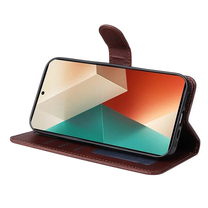For Xiaomi Redmi Note 13 5G Case Stand Leather Phone Cover Wallet with Strap