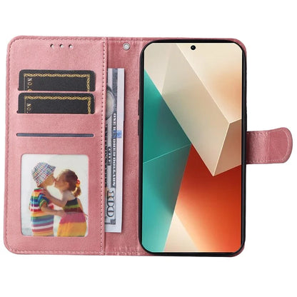 For Xiaomi Redmi Note 13 5G Case Stand Leather Phone Cover Wallet with Strap