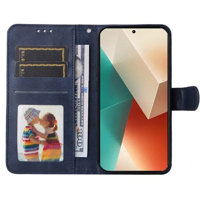 For Xiaomi Redmi Note 13 5G Case Stand Leather Phone Cover Wallet with Strap