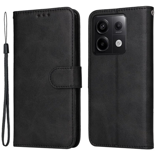 For Xiaomi Redmi Note 13 Pro 5G / Poco X6 5G Case with Strap Leather Phone Cover Wallet Stand