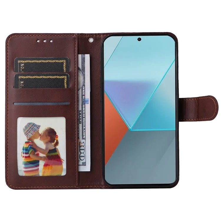 For Xiaomi Redmi Note 13 Pro 5G / Poco X6 5G Case with Strap Leather Phone Cover Wallet Stand