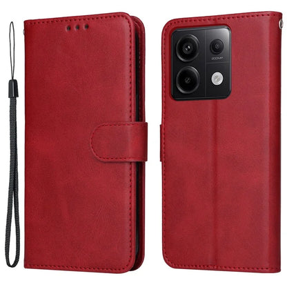 For Xiaomi Redmi Note 13 Pro 5G / Poco X6 5G Case with Strap Leather Phone Cover Wallet Stand