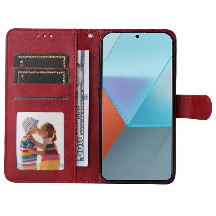 For Xiaomi Redmi Note 13 Pro 5G / Poco X6 5G Case with Strap Leather Phone Cover Wallet Stand