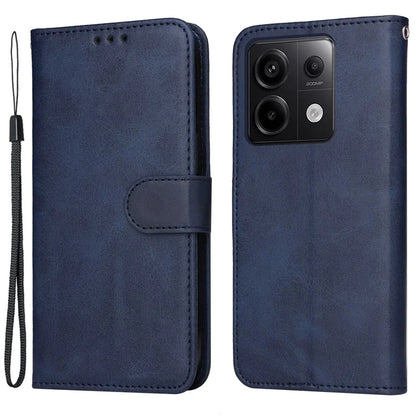 For Xiaomi Redmi Note 13 Pro 5G / Poco X6 5G Case with Strap Leather Phone Cover Wallet Stand