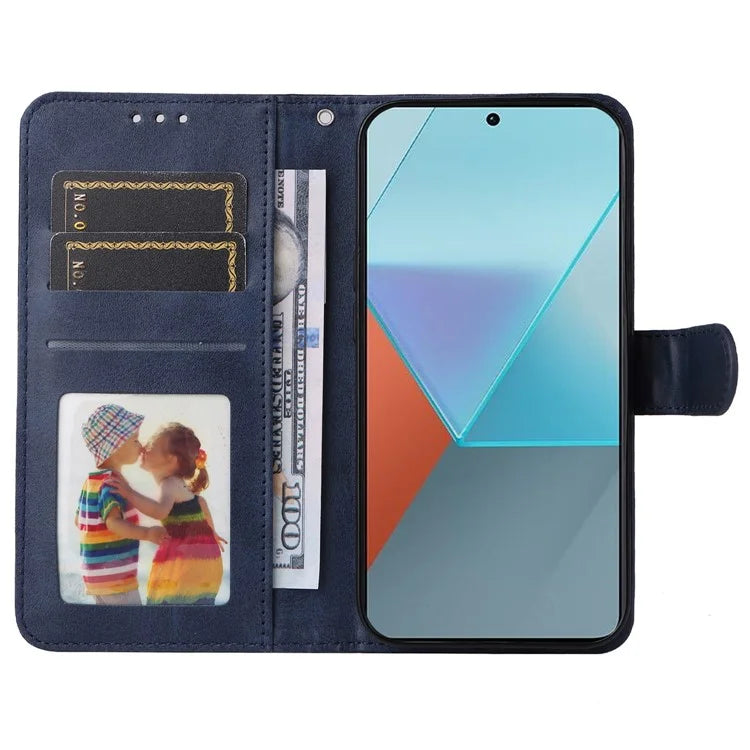 For Xiaomi Redmi Note 13 Pro 5G / Poco X6 5G Case with Strap Leather Phone Cover Wallet Stand