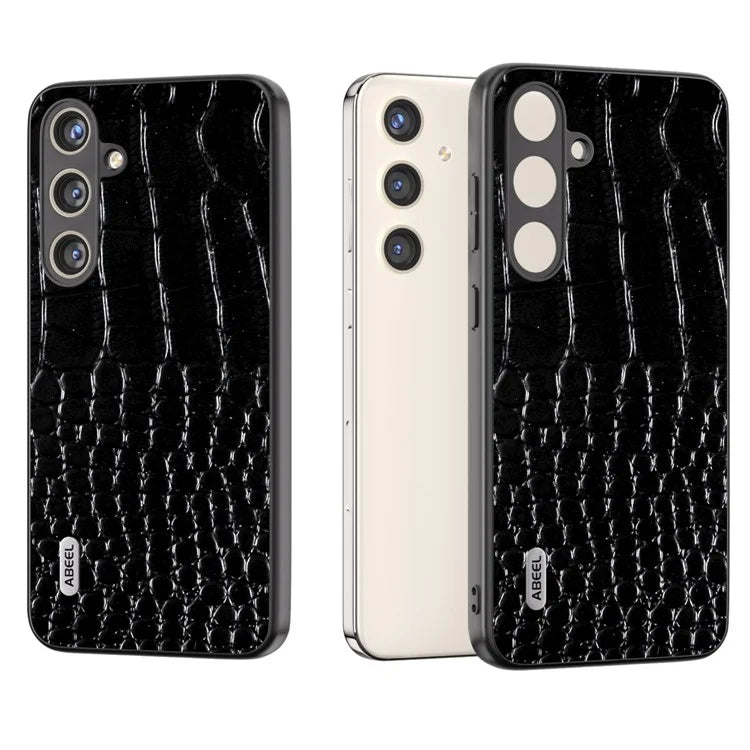 ABEEL For Samsung Galaxy S24 Crocodile Texture Phone Case Camera Protection Cover