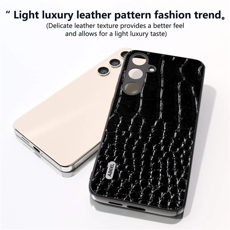 ABEEL For Samsung Galaxy S24 Crocodile Texture Phone Case Camera Protection Cover