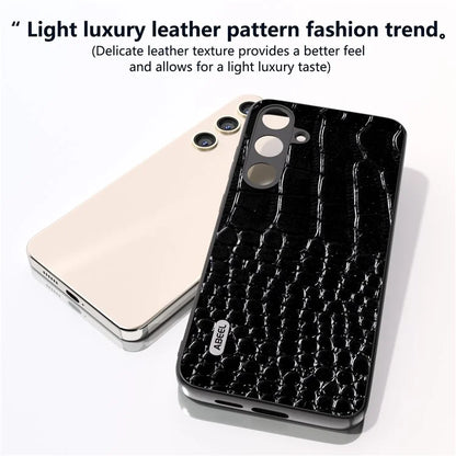 ABEEL For Samsung Galaxy S24 Crocodile Texture Phone Case Camera Protection Cover