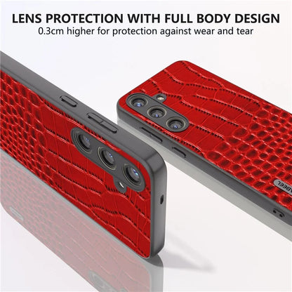 ABEEL For Samsung Galaxy S24 Crocodile Texture Phone Case Camera Protection Cover