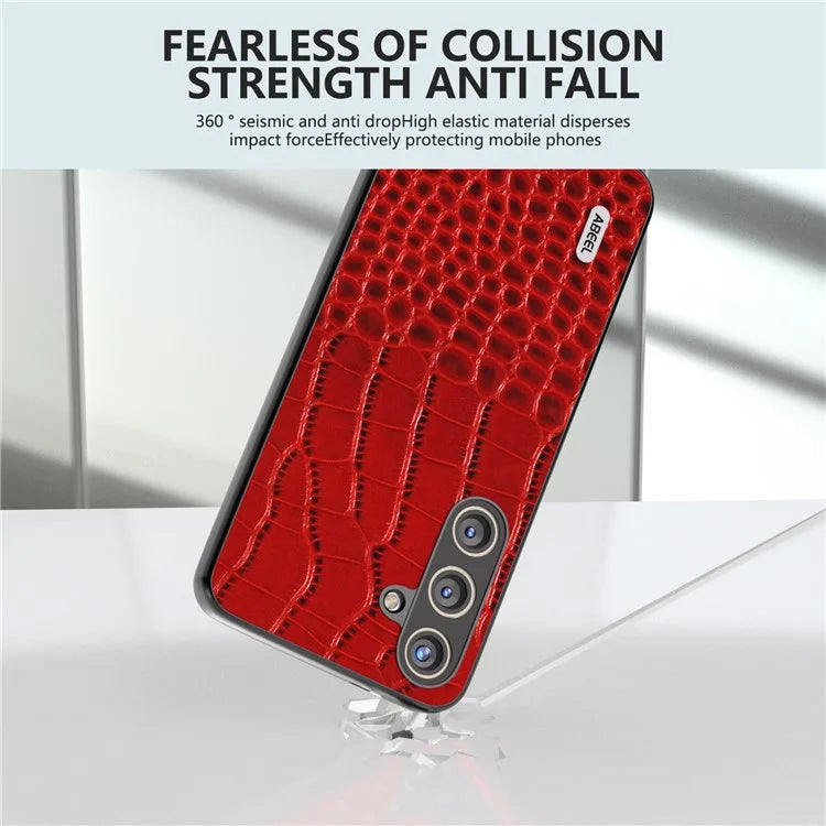 ABEEL For Samsung Galaxy S24 Crocodile Texture Phone Case Camera Protection Cover